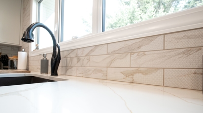 A Sleek styled kitchen sink Photo